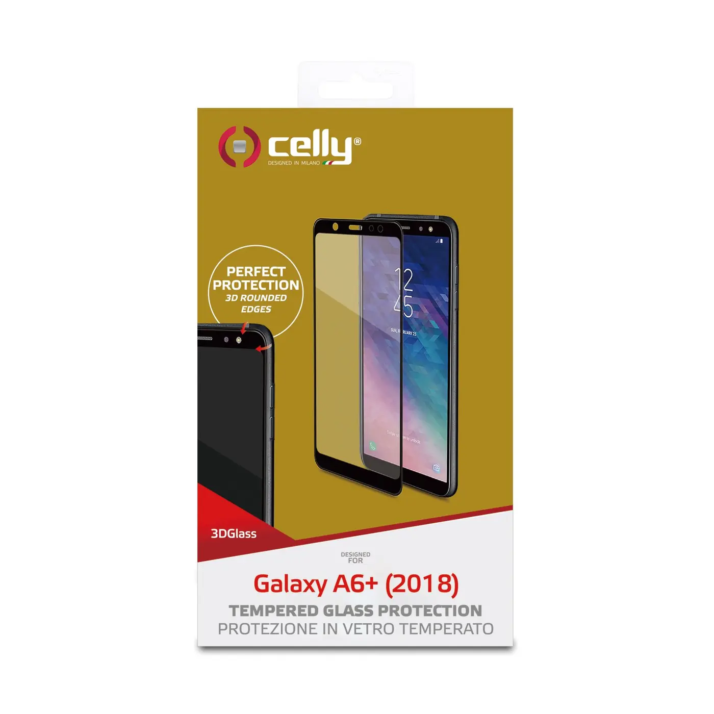 [3DGLASS738BK] 3D GLASS GALAXY A6+ 2018 BLACK