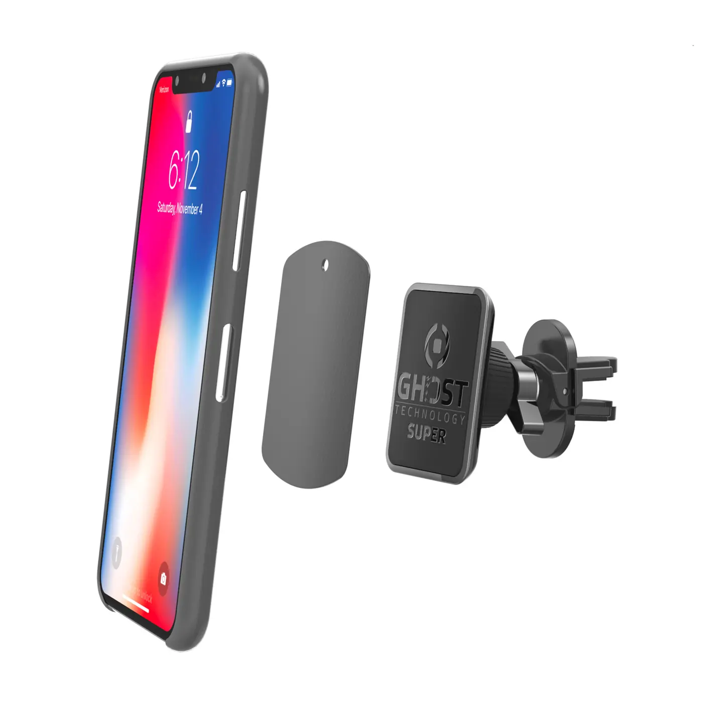 [GHOSTSUPERPLUS] MAGNETIC AIRVENT CAR HOLDER BLACK