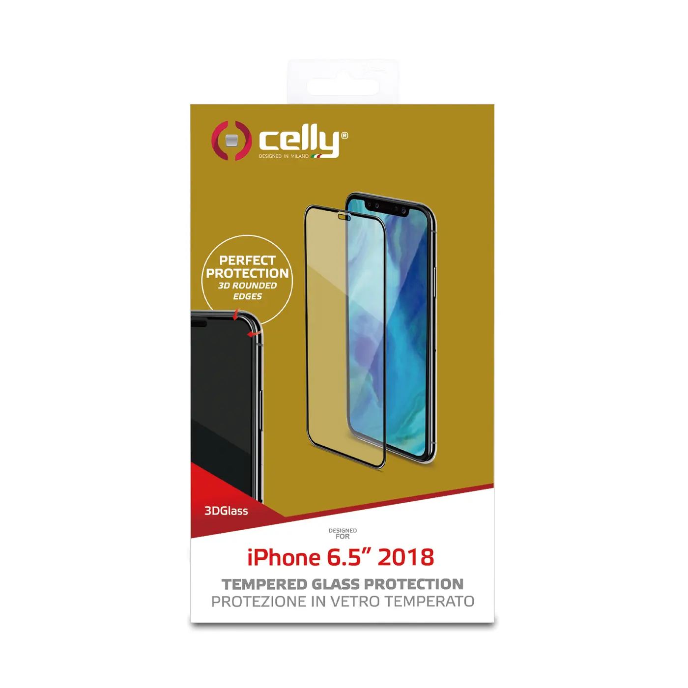 [3DGLASS999BK] 3D GLASS IPHONE XS MAX BLACK