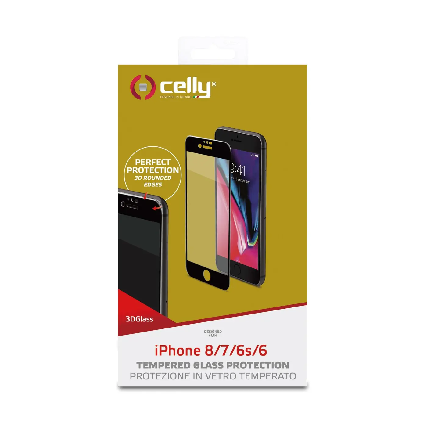 [3DGLASS800BK] 3D GLASS IPHONE 8/7/6S/6 BLACK