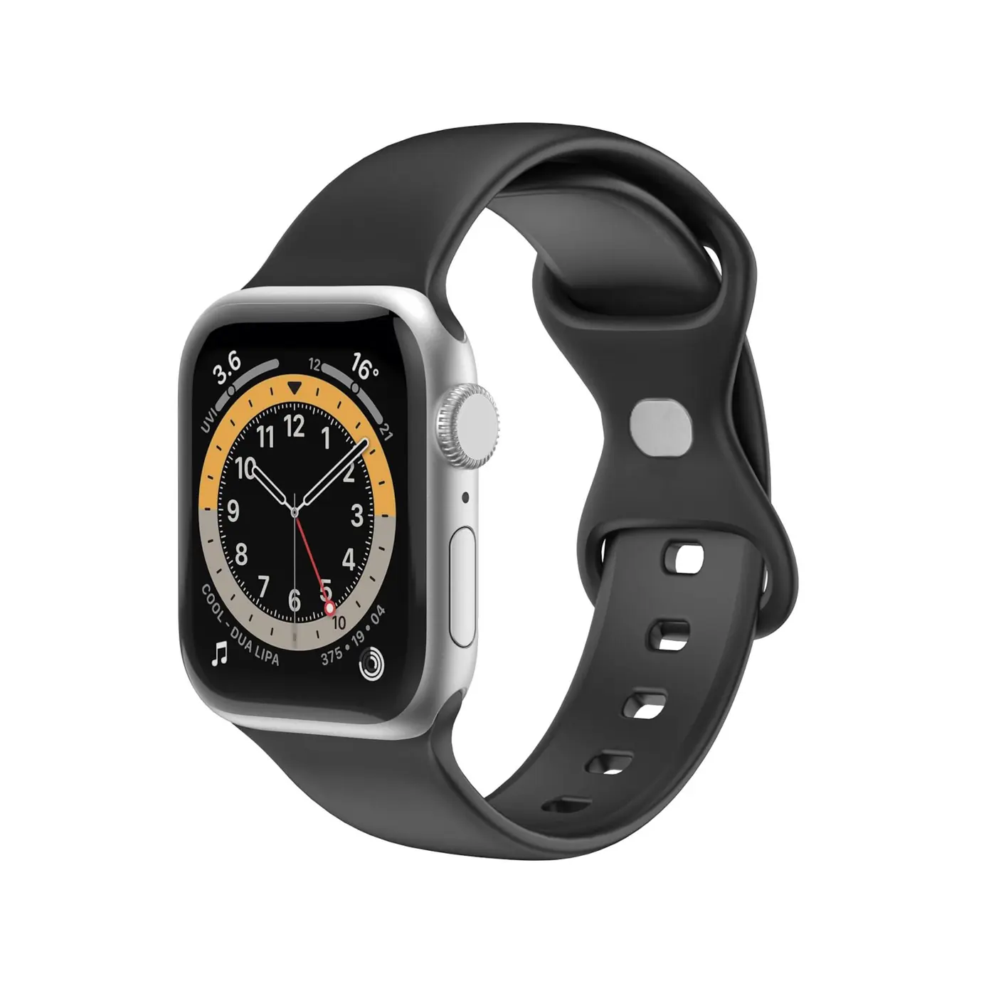 [WBANDSIL44BK] APPLE WATCH 42/44/45 SILICONE BLACK