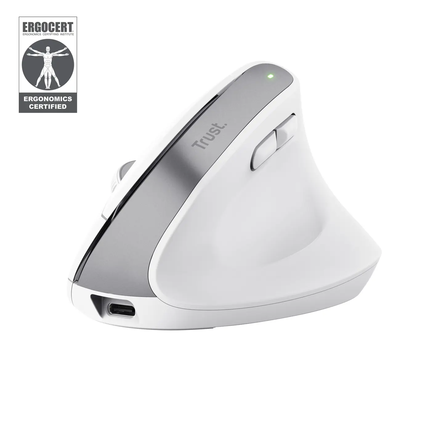 [25399] BAYO+ ERGONOMIC WIRELESS MOUSE WHT