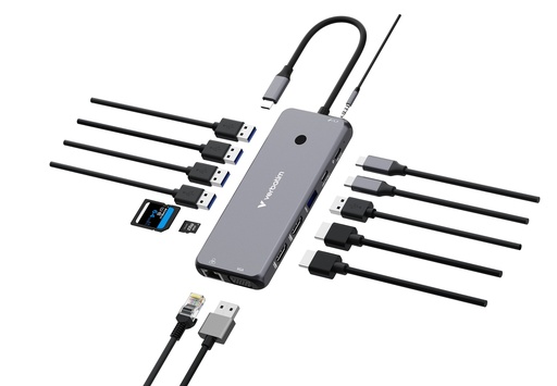 [32154V] USB C 14 IN 1 HDMI 4K VGA PD 85W