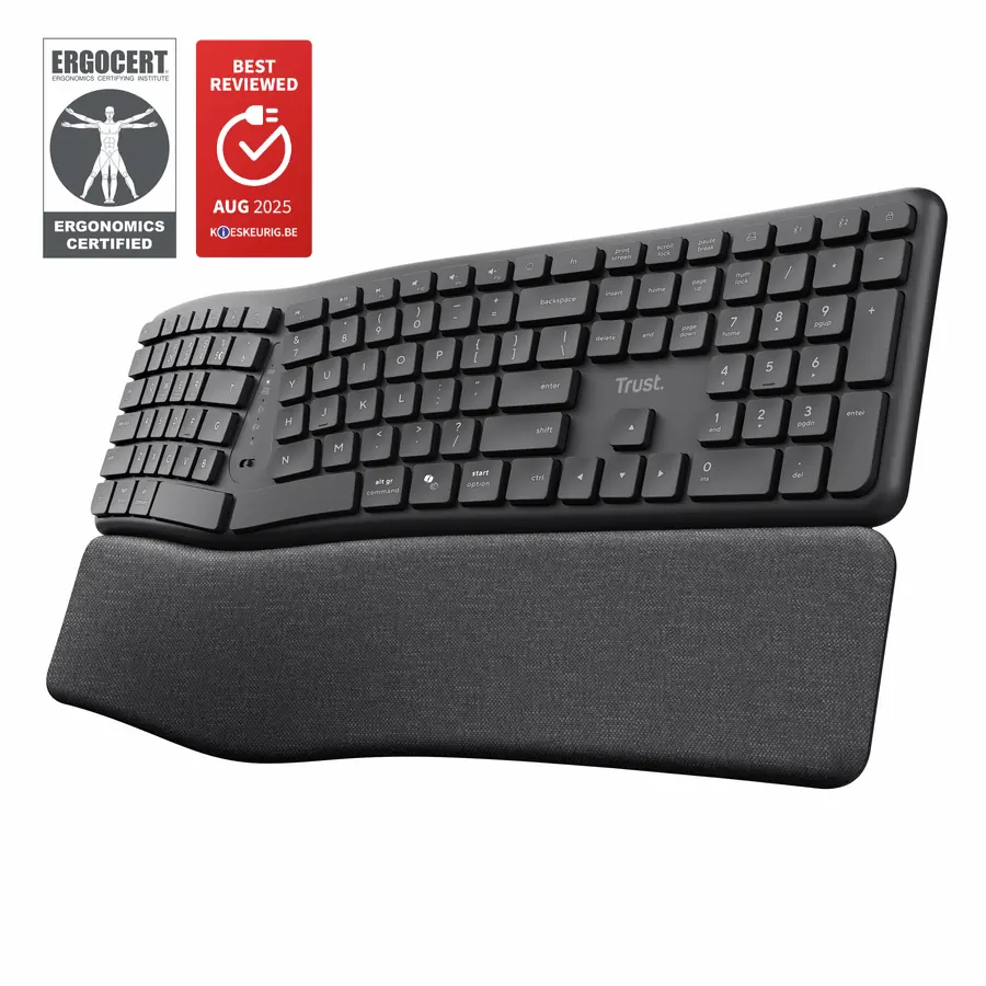 [25459] KEYRA ERGO MULTI WRLS KEYBOARD US