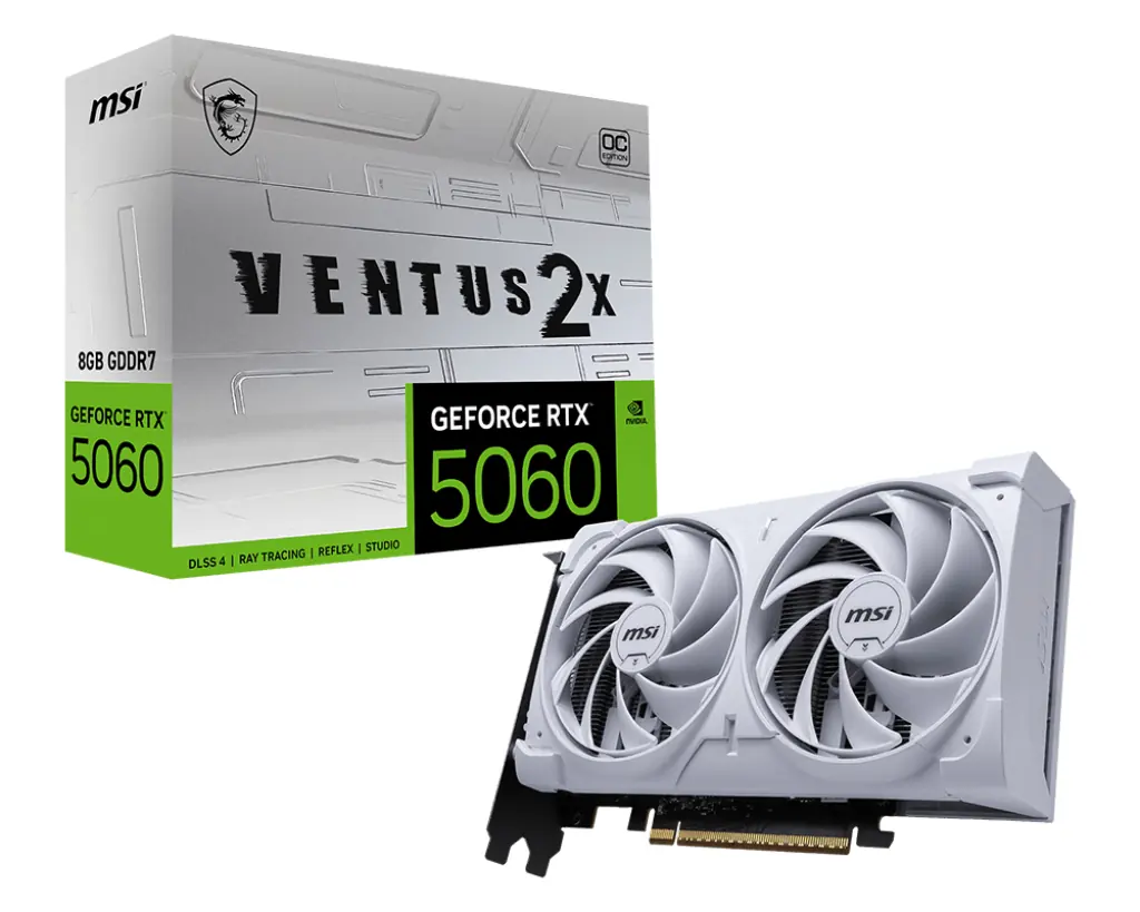 [RTX5060V2X08GW] RTX 5060 8G VENTUS 2X OC WHITE