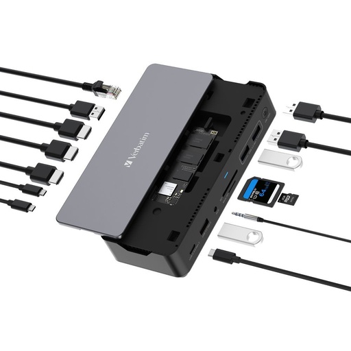 [32174] USB C 15 IN 1 HDMI SSD INCLUSA PD