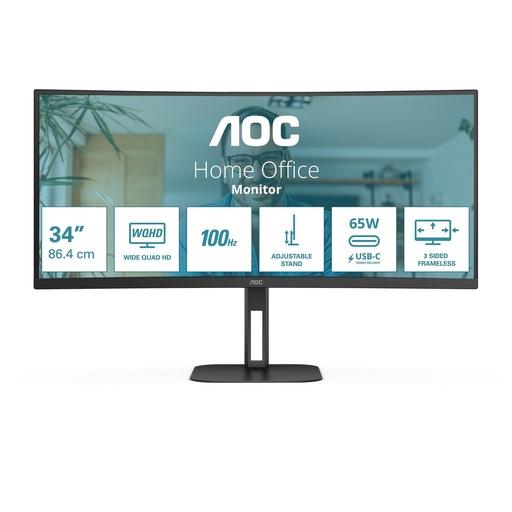 [CU34V5C/BK] MONITOR 34 CURVO V5 - 21:9 VALUE