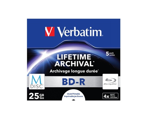 [43823/5] M-DISC BD-R -25GB- 4X CF.5PZ.PRINT.