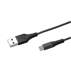 [USBLIGHTNYLBK] 12W USB-A TO LIGHTNING CABLE 1M BK