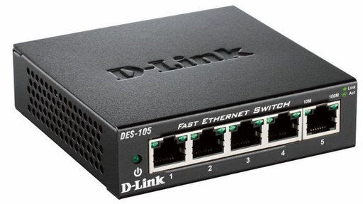 [DES-105] SWITCH DESKTOP 5 PORTE 10/100 METAL